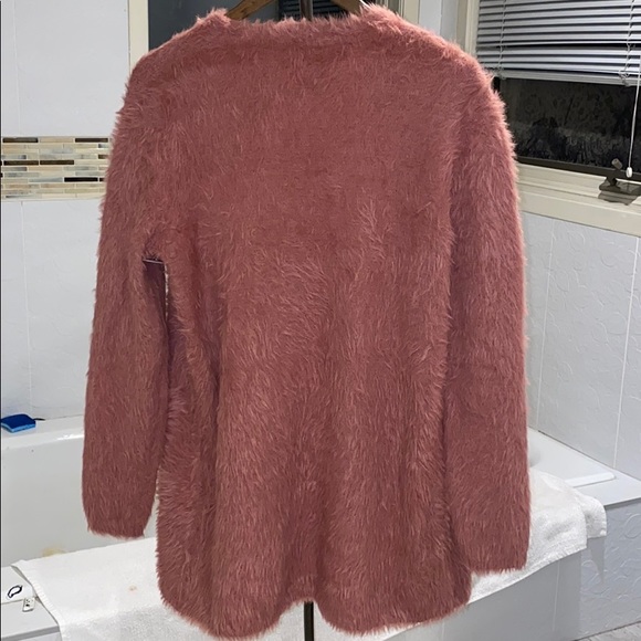 Free People Faux Fur Teddy Boyfriend Cardigan - Picture 6 of 6